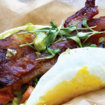 Keto Breakfast Tacos WithBacon and Guacamole