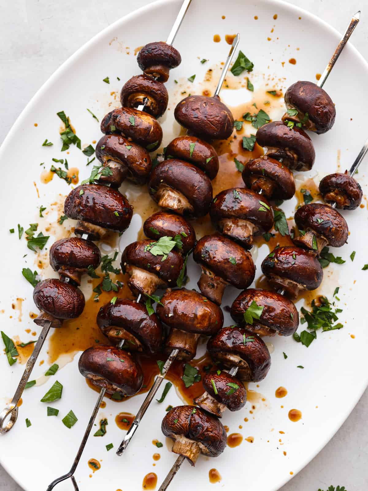 Grilled Honey Soy Mushroom Skewers