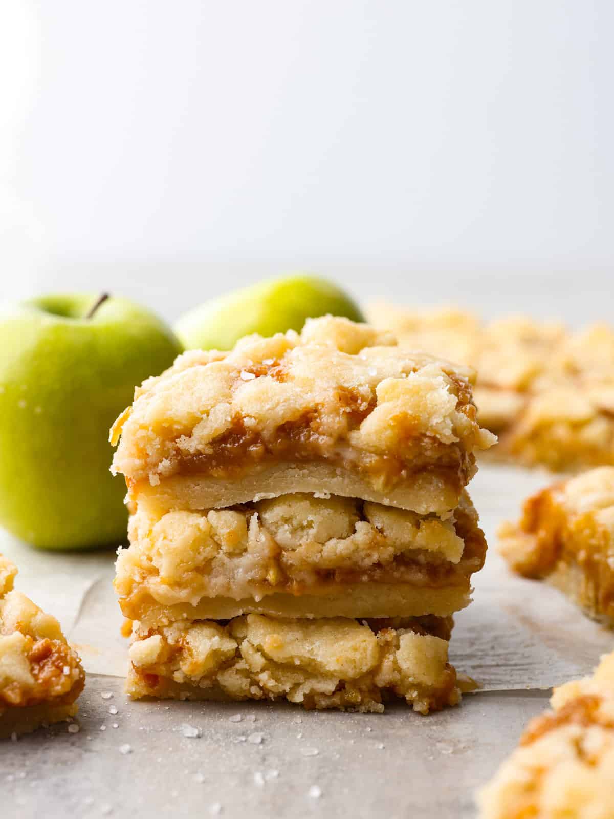 Salted Caramel Apple Butter Bars