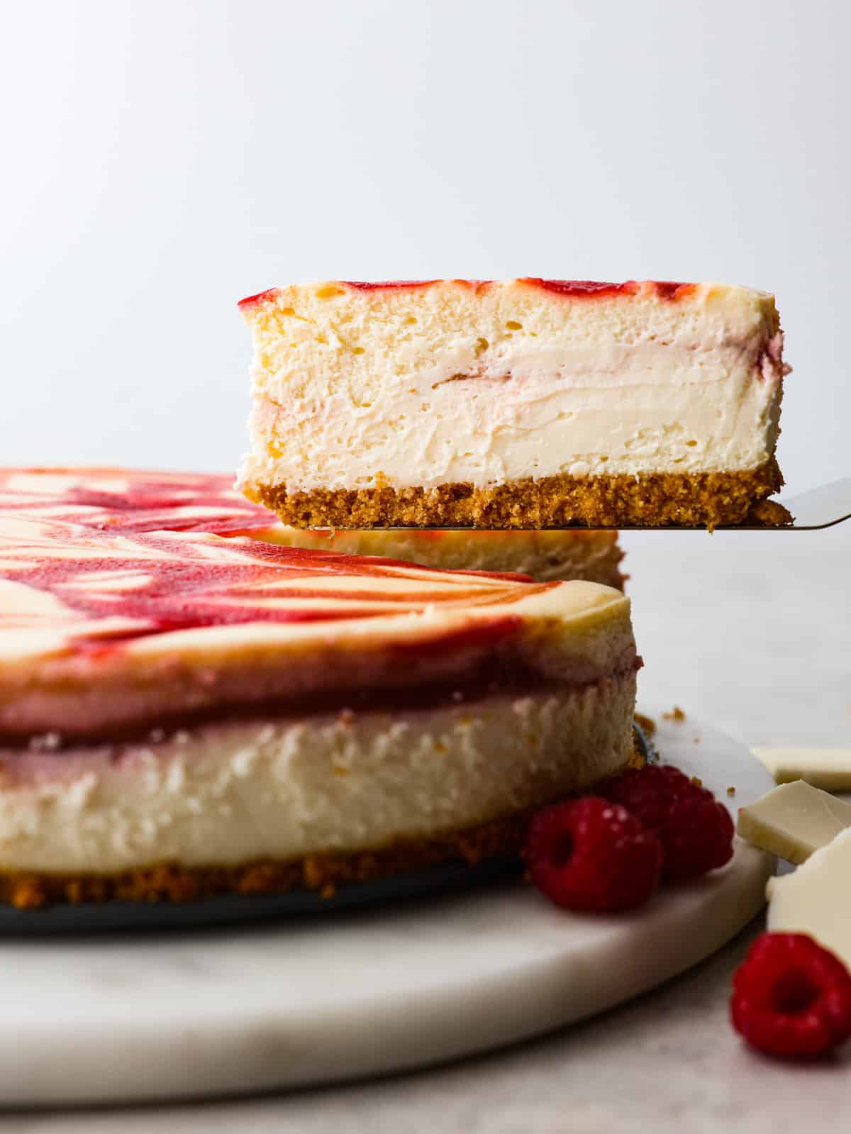 White Chocolate Raspberry Cheesecake