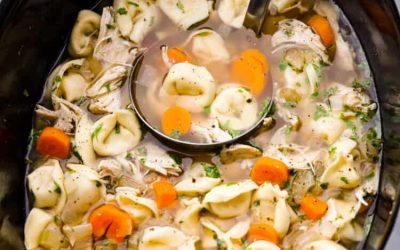 Slow Cooker Chicken Tortellini Soup