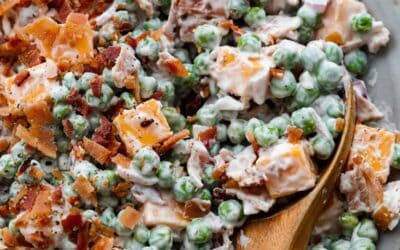 Best Ever Creamy Pea Salad with Bacon
