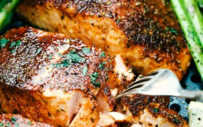 Brown Sugar Garlic Air Fryer Salmon