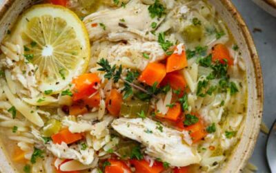 Lemon Chicken Orzo Soup
