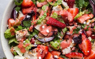Strawberry Chicken Salad with Strawberry Balsamic Dressing