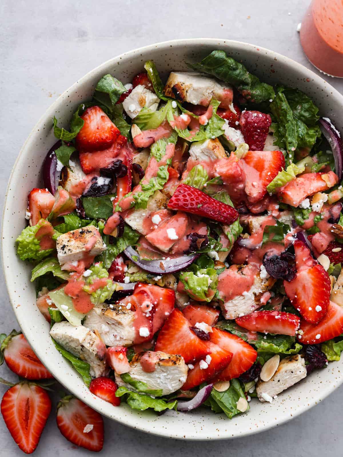 Strawberry Chicken Salad with Strawberry Balsamic Dressing