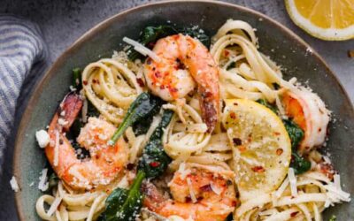 Lemon Garlic Parmesan Shrimp Pasta