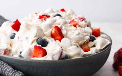 Red White and Blue Cheesecake Salad
