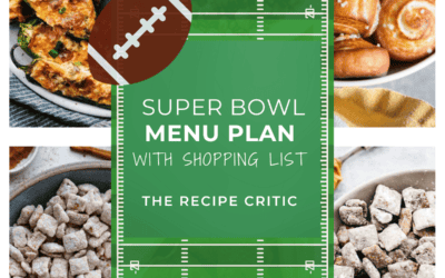 Super Bowl Menu Plan