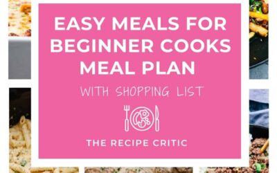 Easy Meals for Beginner Cooks Meal Plan