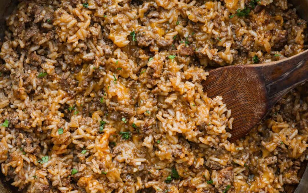 One Pan Cheeseburger Rice