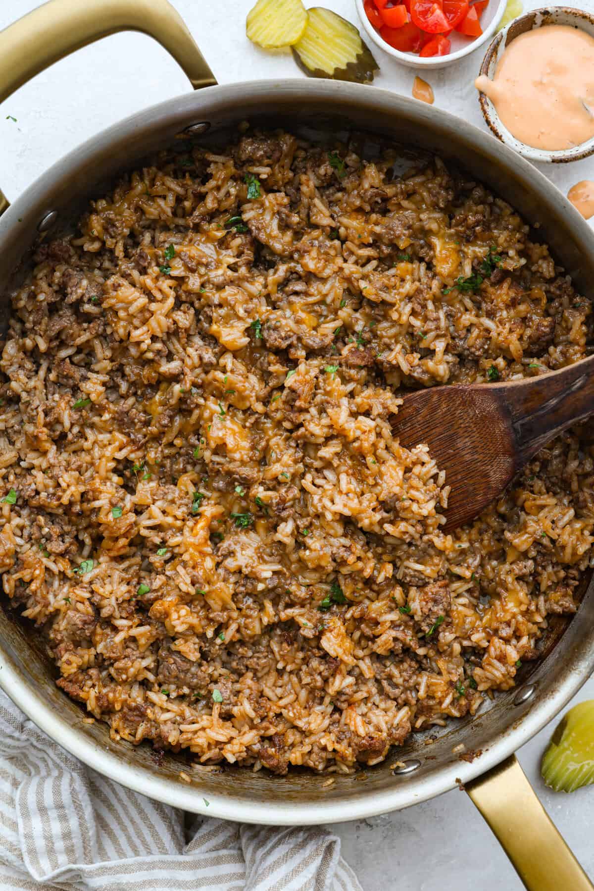 One Pan Cheeseburger Rice